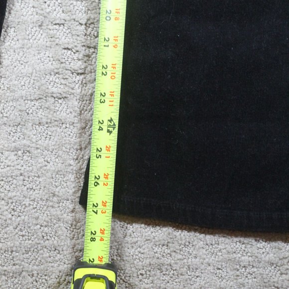 Jones New York Signature Size 4P Mid Rise Black Slightly Flared Corduroy Pants - Picture 5 of 6